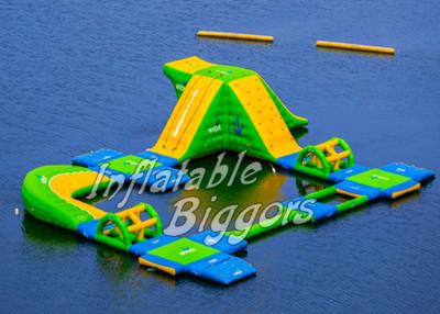 China Waterproof Tarpaulin Inflatable Floating Water Park Equipment For Rental / Festival Activity for sale