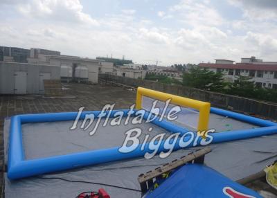 China Voleibol inflable azul del agua del PVC fijado para los juegos flotantes del parque del agua en venta