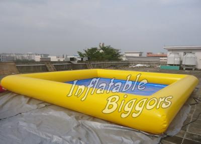 China Kids Water Amusement Park Inflatable Water Pool Yellow , Puncture-Proof PVC for sale