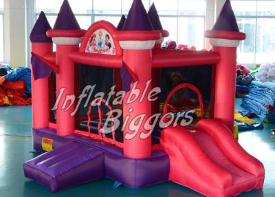 China Princesa inflable púrpura de la casa de la despedida de la puntada doble, castillo animoso de la casa del PVC del Brasil en venta