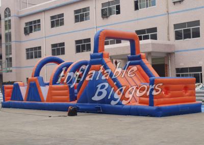 China Residential PVC Red Inflatable Obstacle Course CE UL For Birthday Party for sale