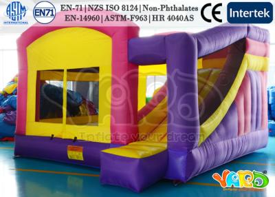 China Kindergarten Yellow Inflatable Bounce House Moon Jumping With Fire-Resistant for sale