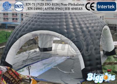 China Black Safty Outdoor Event Inflatable Dome Tent With HR4040 Brazil OEM ODM for sale