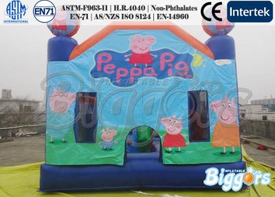 China Peppa Pig Inflatable Bouncy Castle Commercial Inflatable Bouncers for sale