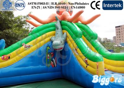 China Jellyfish Kids Inflatable Slides Children Inflatable Water Park Water Slide With Blower for sale