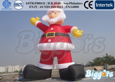 China Forma de carácter publicitaria inflable de Papá Noel de la Navidad resistente al fuego en venta