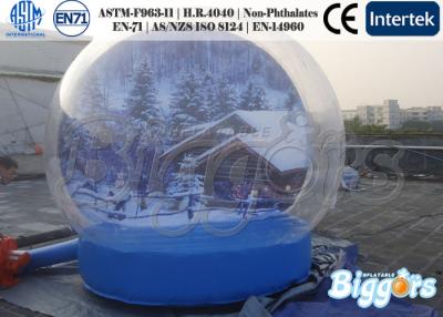 China Unique Inflatable Advertising Christmas Snow Globe With Free Blower for sale