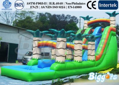 China Durable PVC Inflatable Water Slide Pool Water Park Jungle vinyl / tarpaulin for sale