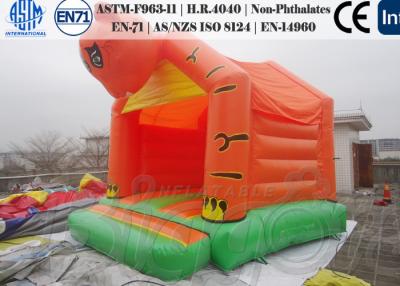 China Castillo de salto de la impresión del caballo inflable comercial anaranjado de las gorilas en venta