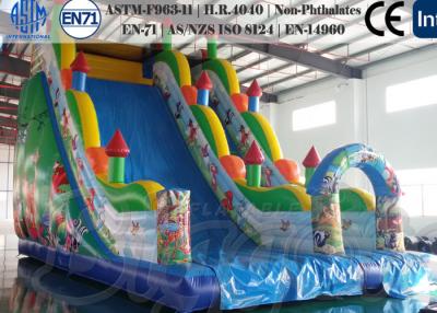 China Animals Cartoon Kids Inflatable Slides Bouncy Games Water-proof for sale