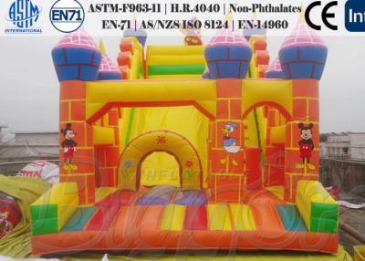 China Mickey Mouse Kids Inflatable water slide Jumping Games Vinly / Tarpaulin for sale