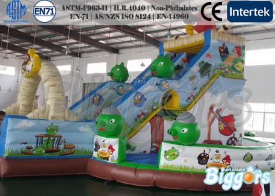 China Fun Commercial Kids Inflatable Water Slides , PVC Tarpaulin Crazy Bird Bouncy Castle for sale