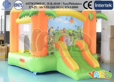 China Casa inflable residencial de la despedida, castillo animoso del mundo animal del poliéster en venta