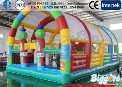 China Colourful Inflatable Castle Bouncer , Inflatable Jumping Bouncer Moonwalk for sale