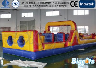 China Fire-resistant Garden Inflatable Obstacle Trampoline For Kids Games for sale