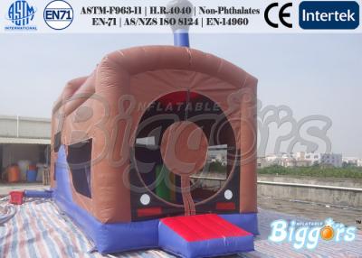 China Fun Train Bounce House Inflatable Combo / Kids Jumping Castle Party Game for sale