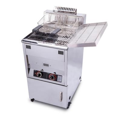 China Farms GF-23LH 23 Liter Top Gas Commercial Temperature Control Table Deep Fryer for sale