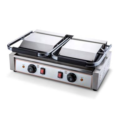 China Restaurant Kitchen Hotel PG-813 Commercial Double Pan Electric Sandwich Press Panini Grill for sale