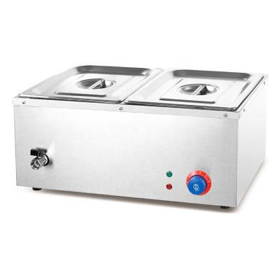 China Easily Cleaned Commercial Equipment 2 Tank Electric Restaurant Kitchen Bain Marie for sale