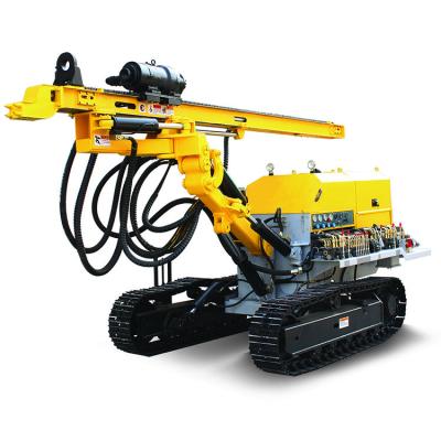 Cina 60-80m Depth Crawler Hydraulic DTH Drilling Rig 90-165mm Diameter Both Rotary And Hammer Drilling in vendita