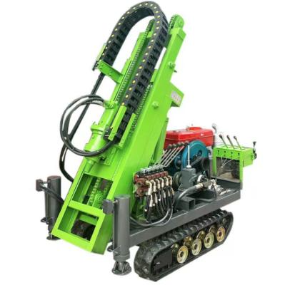 China Small Rubber Crawler Solar Pile Driver Single Pump 1m - 30m Borehole Depth for sale