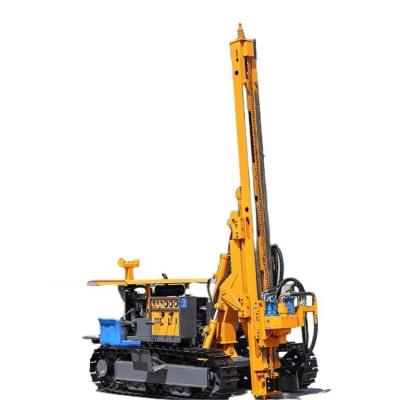 China 150m Depth 30m Piling Depth Solar Pile Driving Equipment 75KW Yuchai Turbo Charging for sale