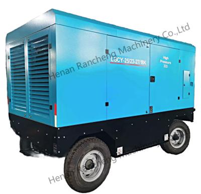 China LGCY-25/23-27/18K 360HP Cummins Two-Stage Diesel Screw Portable Air Compressor For Jack Hammer / Drilling Rig for sale