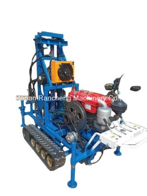 China Easy Operation RCS200C Rubber Crawler Portable Drilling Rig With 150m Depth 450mm Diameter zu verkaufen