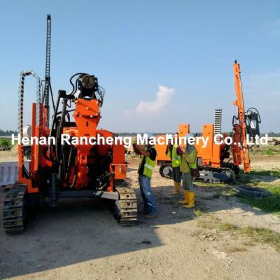 China 20 - 100m Depth Crawler Hydraulic Solar Pile Driver With 7000N.M Torque for sale