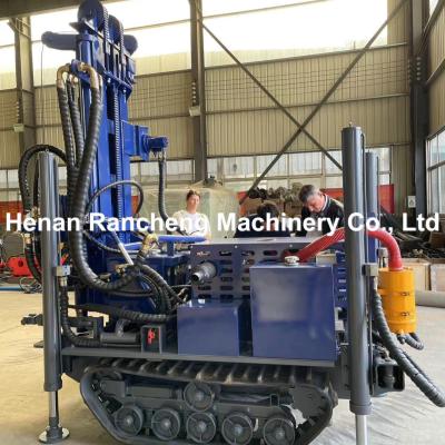 China Crawler-Mounted DTH Hydraulic Water Well Drilling Rig 180m Deep Ground Crawler Drilling Rig Machine for sale