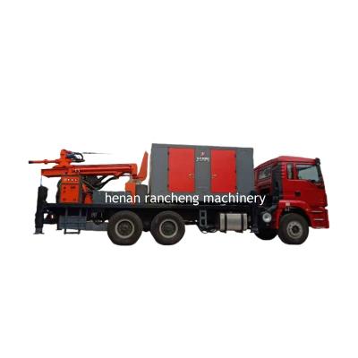 China DTH Truck Water Well Drilling Rig Machine With Air Compressor For 200m for sale