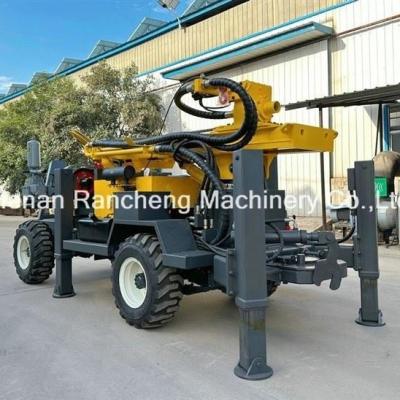 China Borehole Drilling Machine Wheel Type Portable Water Well Drilling Rig for sale