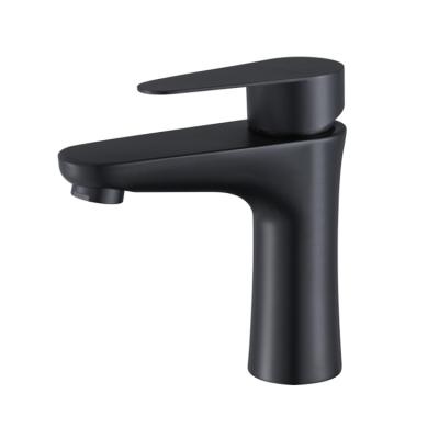 China Modern High Quality Mute Black Round 304 Stainless Steel Basin Faucet Bathroom Toilet Room Sink Faucet for sale