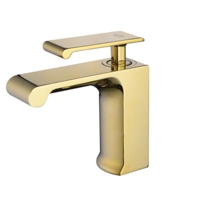 China Waterfall Brass Water Faucet Sink Basin Bathroom Faucets Manufacturer Direct Selling Metered Mute Black Gold Dresser Basin Faucet for sale