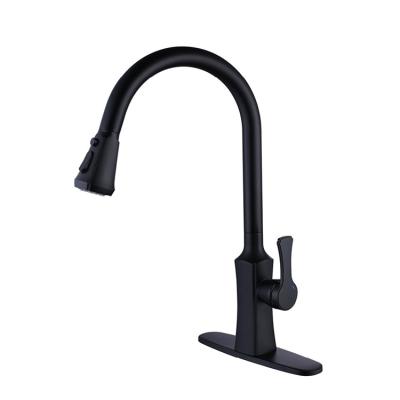 China Hot Selling High Quality 304 Stainless Steel Kitchen Sink Faucet Single Lever Mixer Tap With Pull Out Sprayer for sale