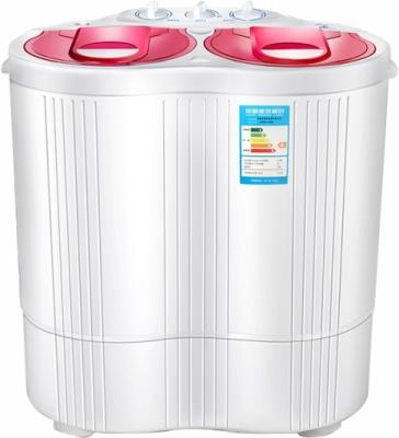 China Hotel High-Capacity Double Barrel Double Cylinder Semi-Automatic Mini Washing Machine With Laundry-Drier for sale