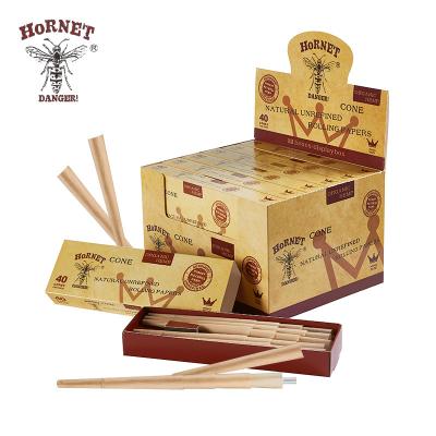 China Wood Pulp Customized Horner Thin 110mm Tall 40 Cones Per Box 100% Vegetarian Pre Rolled Cones for sale