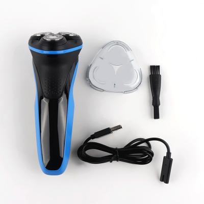 China Hot Selling Professional Waterproof USB IPX7 Electric Shaver Floating Blade Men Professional Rechargeable Rotary Shaver Machine for sale