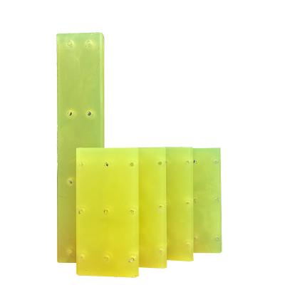 China Durable Custom Polyurethane Scraper With Perforated Rubber Strip PU Bar for sale