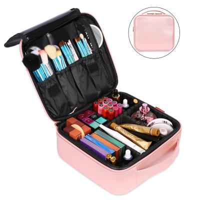 China Large Capacity Ladies Travel Portable Layered Cosmetic Makeup Bags And Separation Storage Cases for sale