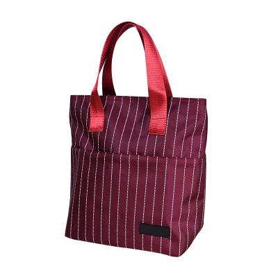 China New pattern polyester handbag large capacity vertical mom bag handled grocery bag hand-carrying shopping bag for sale