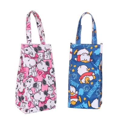 China Who respects the environment. Durable.insulated New Cartoon Portable Cartoon Croissant Red Thermos Cup Bag Lunch Picnic Cold Storage Bag for sale