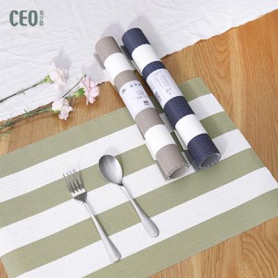 China Durable High End Exquisite Heat Resistant Stain Resistant PVC Table Place Mat Washable Table Mat for sale