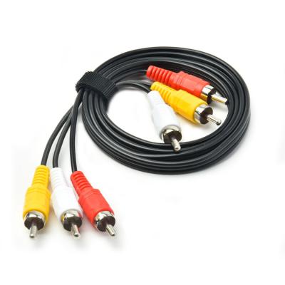 China Colorful DVD Player Lede PVC Model 3RCA Phono Male to 3 RCA Male Audio Cable, 3rca cable for sale