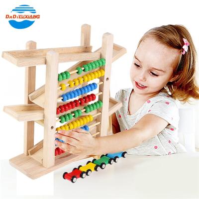 China Hot Selling Whosale Kids 4-Layer Educational Abacus Drawing Board Wooden Scale Learning Toy 67*58*90CM for sale