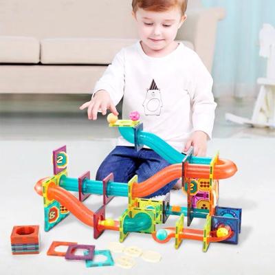 China DIY TOY 101Piece Educational Children Magnetic Building Blocks PULL BACK Building Blocks for sale