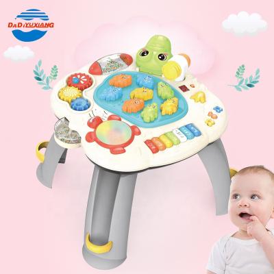 China Multifunctional Music Early Education Musical Light Baby Learning Desk Toy Baby Activity Table for sale