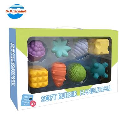 China Baby Silicone Ball Toys Notoxic Colorful Soft Blocks Texture Baby Toys Baby Sensory Toy Soft Baby Silicone Ball for sale