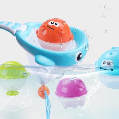 China Silicone Baby Toy Multifunction Fishing Net Non Toxic Bath Toy Toddler Bath Toy for sale