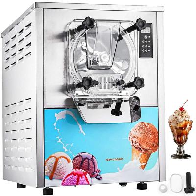 China Snack Factory Commercial Hard Ice Cream Maker Machine 5.3 Gallon with LED Display Screen Interrupt Timer/Automatic Batch Freezer/Gelato Machine for sale